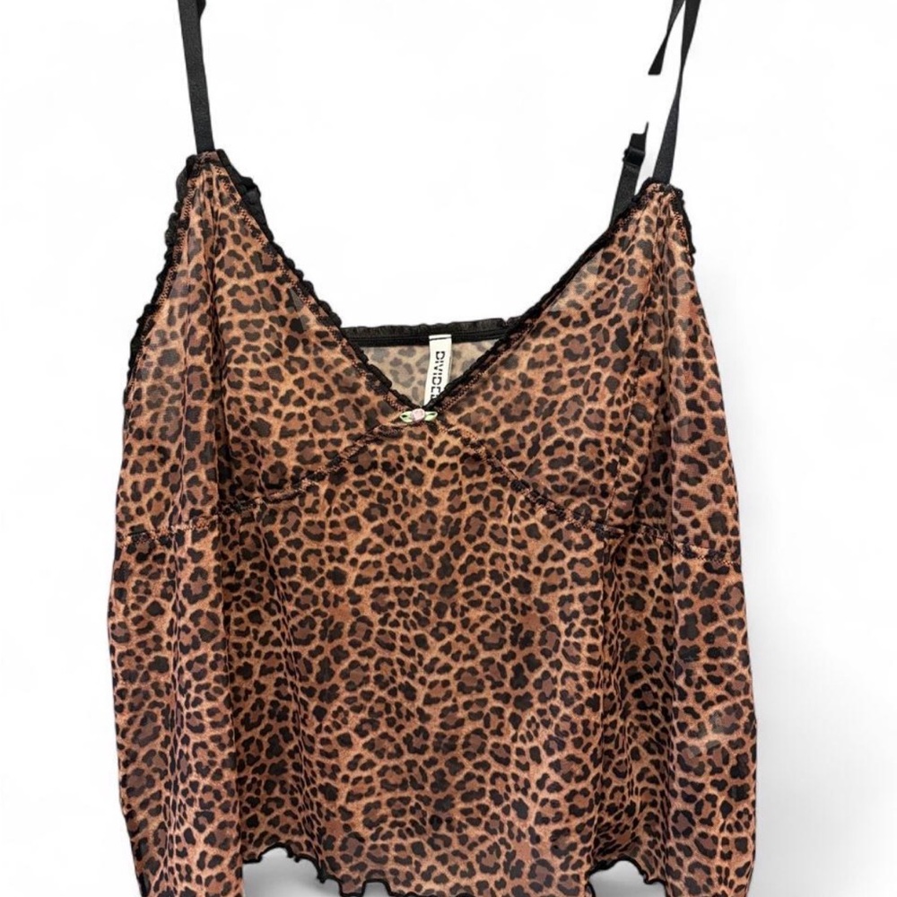 Leopard Print Cami Top - Brown